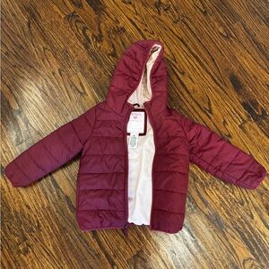 Carter's Maroon Puffer Jacket for Kids